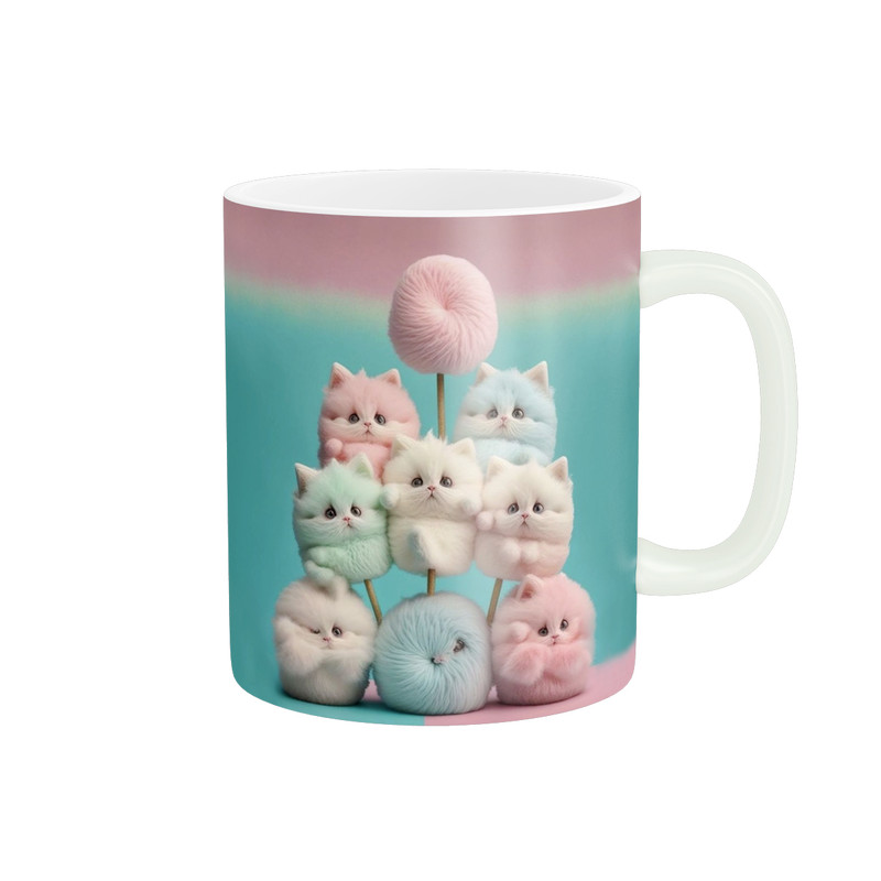 ماگ زیگورات مدل گربه های پشمالو کد 2938