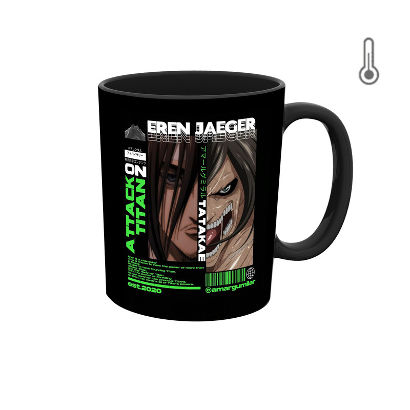 ماگ حرارتی طرح ارن انیمه اتک ان تایتان