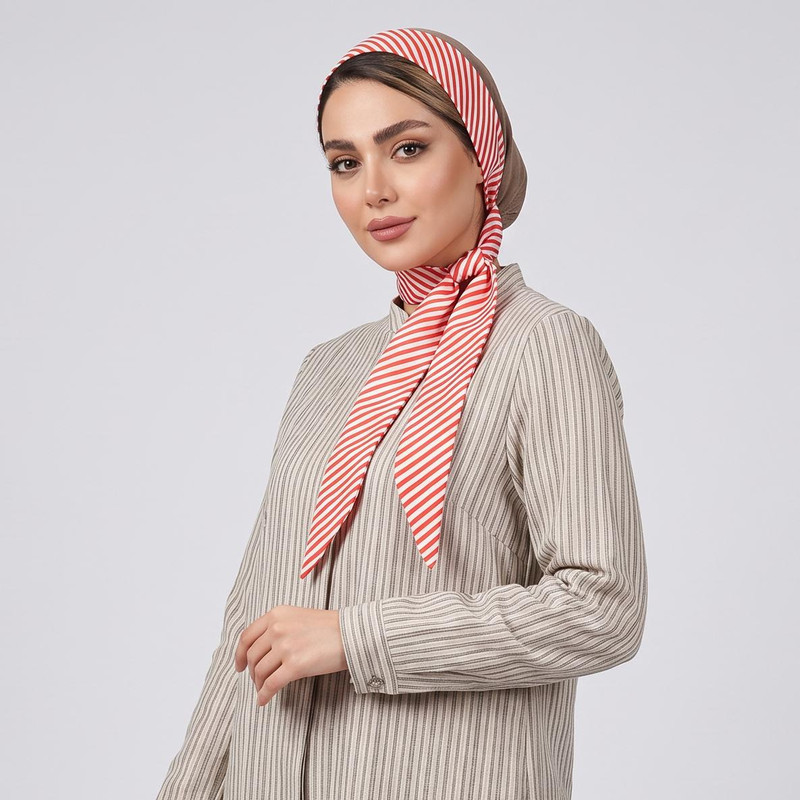 دستمال سر و گردن زنانه مدل باندانا راه راه کد 8030
