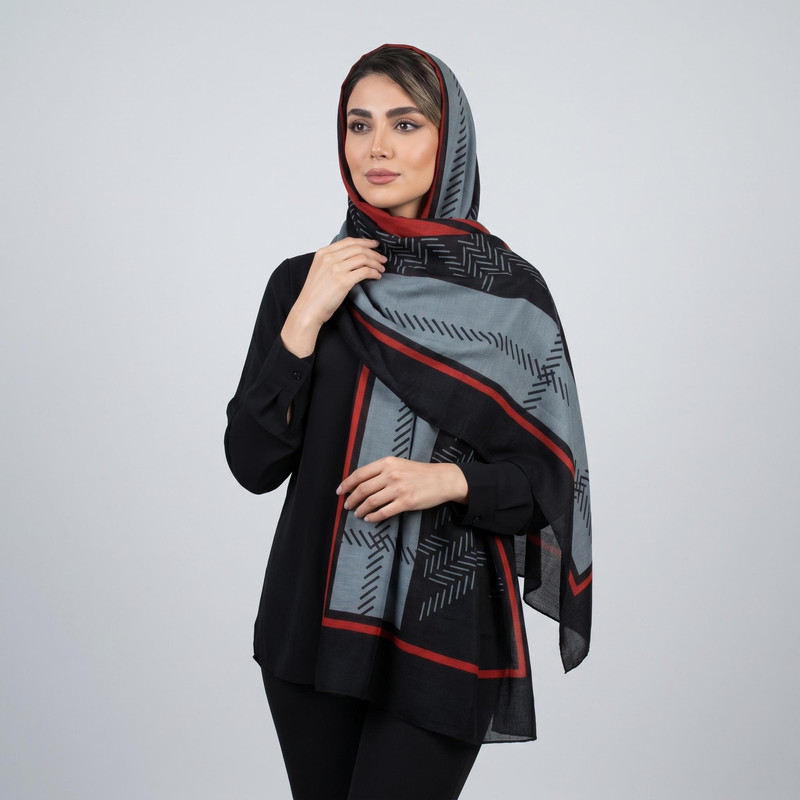 شال زنانه آنالیا مدل نخی دور دوخت بهاره کد 9098