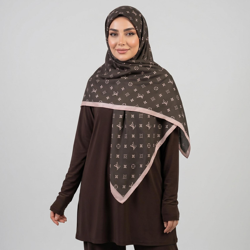 روسری زنانه مدل نخی قواره بزرگ طرح جدید ساده کد ana-2702