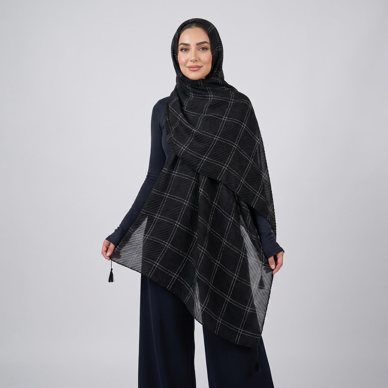 شال زنانه مدل پلیسه