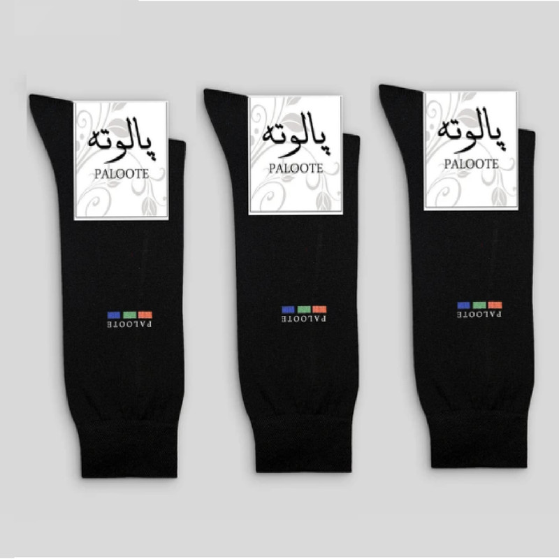 جوراب ساق بلند مردانه پالوته مدل PM-WIN444 مجموعه 3 عددی