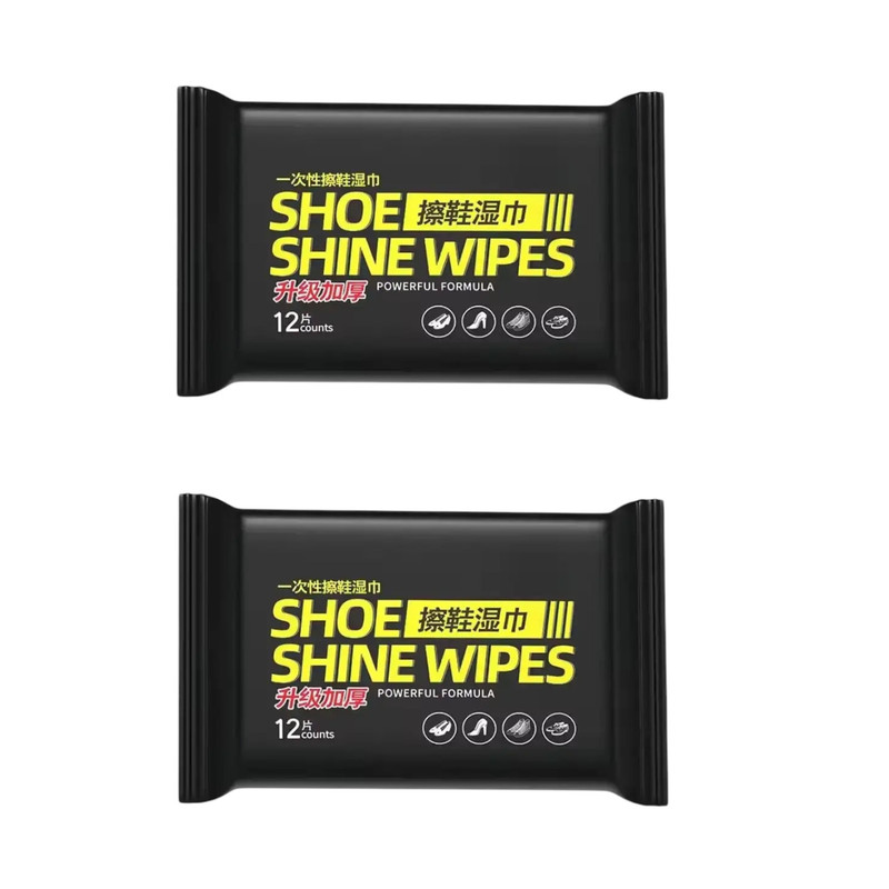 دستمال مرطوب کفش مدل Wipes مجموعه دو عددی