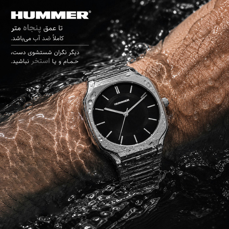 ساعت مچی عقربه ای مردانه هامر مدل پتک موتور ژاپن رفرنس HM1116-C3