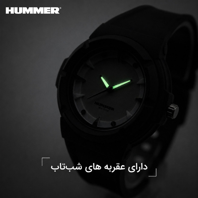 ساعت مچی عقربه ای مردانه هامر مدل موتور ژاپن بند PU ضدآب رفرنس HM1112-C4