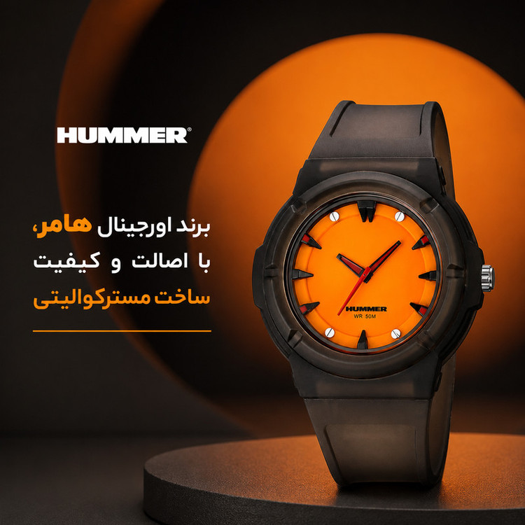 ساعت مچی عقربه ای مردانه هامر مدل موتور ژاپن بند PU ضدآب رفرنس HM1112-C3