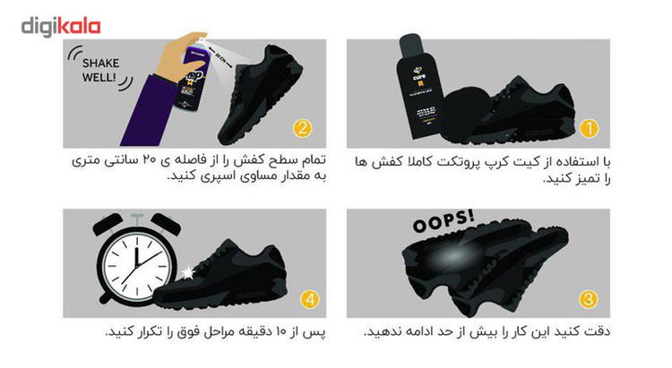 اسپری تمیز کننده کفش کرپ پروتکت مدل Protect