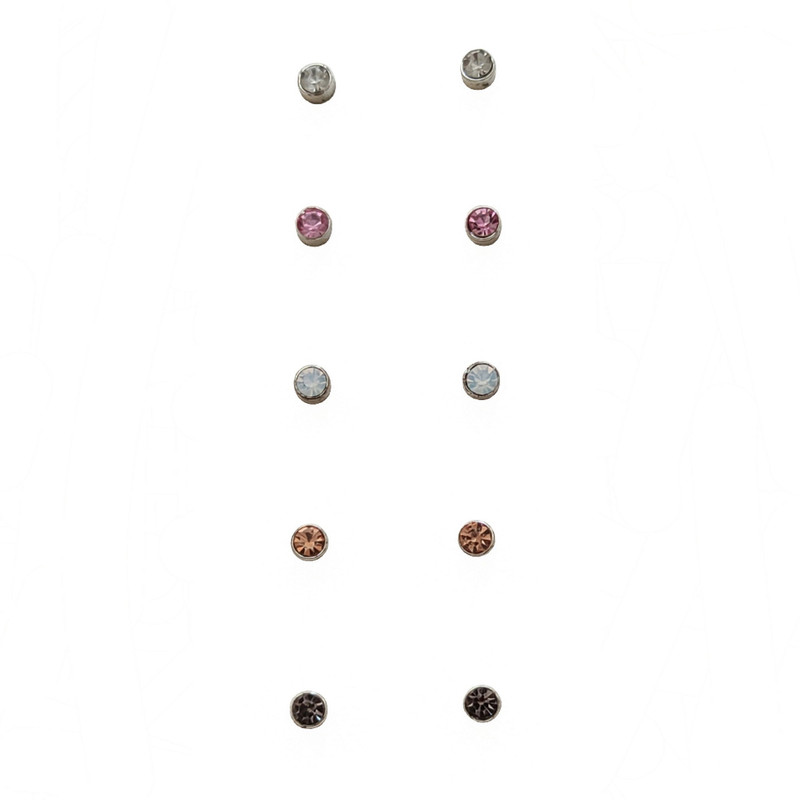 گوشواره میخی زنانه آی ام مدل E2810 COLOR مجموعه 5 عددی