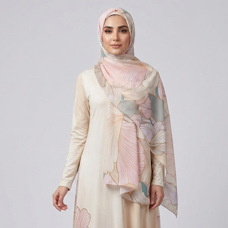 شال زنانه مدل نخی بهاری جدید طرح مزونی کد ana-3085