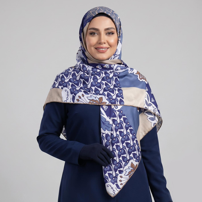روسری زنانه آنالیا مدل نخی دور دوخت ترمه کد 9771