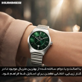 ساعت مچی عقربهای کوارتز زنانه هامر مدل موتور ژاپن قفل مخفی کد 814L-C2