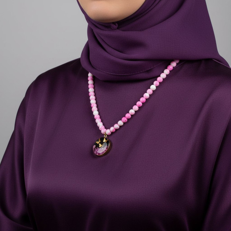 گردنبند زنانه آلتین هنر بزازیان مدل سه پروانه