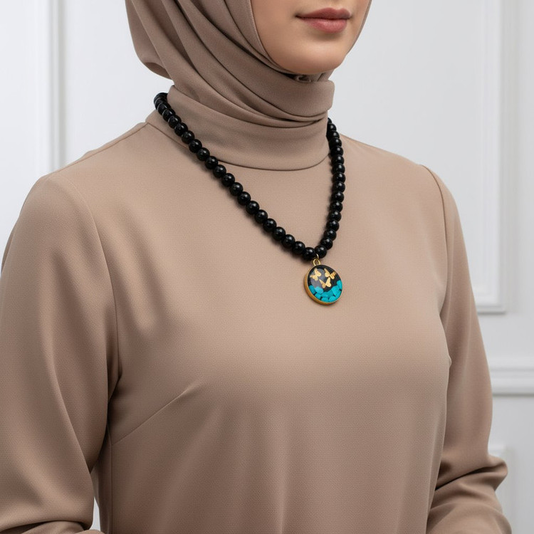گردنبند زنانه آلتین هنر بزازیان مدل سه پروانه