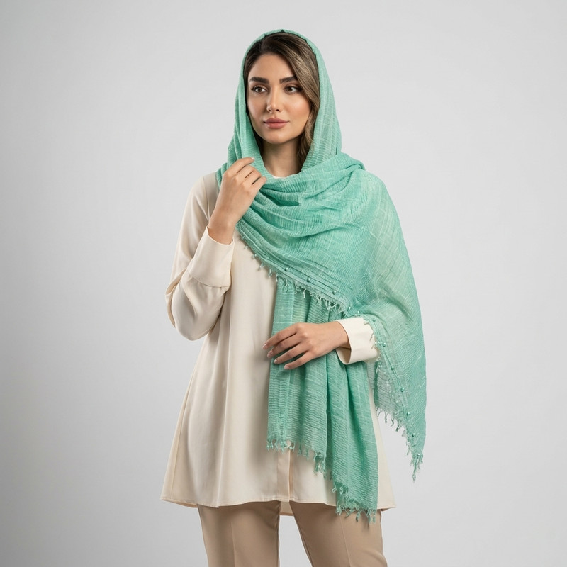 شال نخی زنانه مدل pearl02 کد 70-180