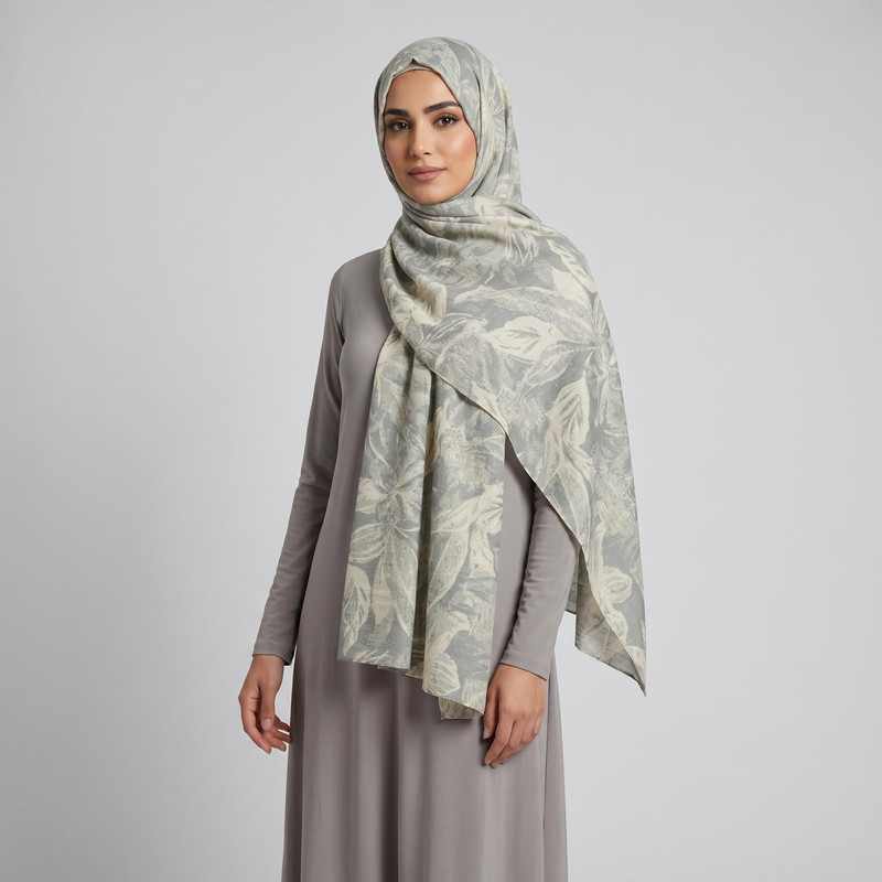 شال زنانه مدل نخی تابستانه پترن گل کد a-9010