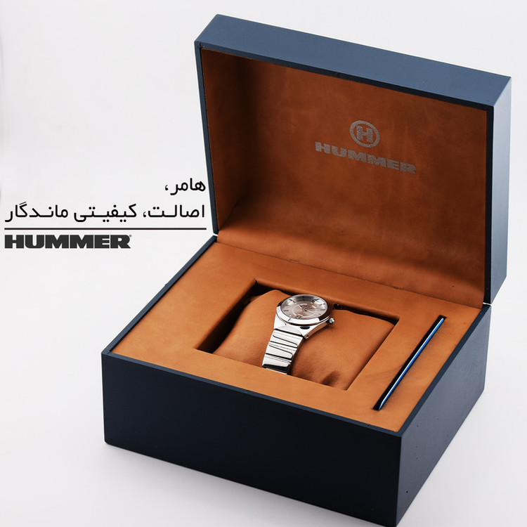 ساعت مچی عقربهای کوارتز زنانه هامر مدل موتور ژاپن قفل مخفی کد 814L-C1