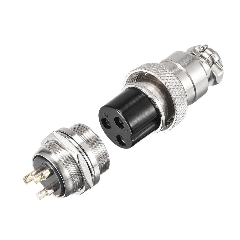 سوکت شارژر اسکوتر برقی مدل فلزی 16 کد MetalSrCNN بسته 2 عددی