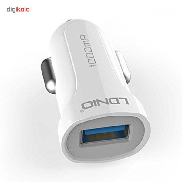 شارژر فندکی الدینیو مدل DL-C17 همراه با کابل microUSB