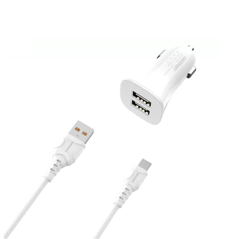 شارژر فندکی دنمن مدل DZ06V به همراه کابل تبدیل microUSB