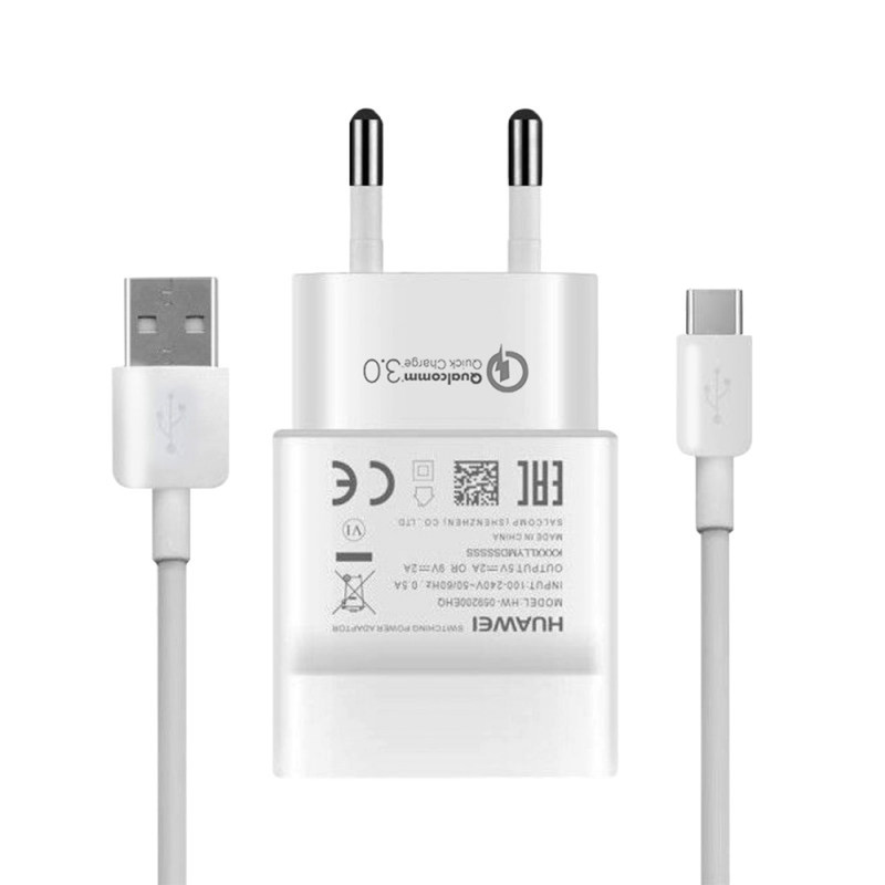 شارژر دیواری مدل HW-00C به همراه کابل تبدیل USB-C