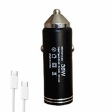 شارژر فندکی 30 وات اچ تی ام مدل c23 به همراه کابل USB-C