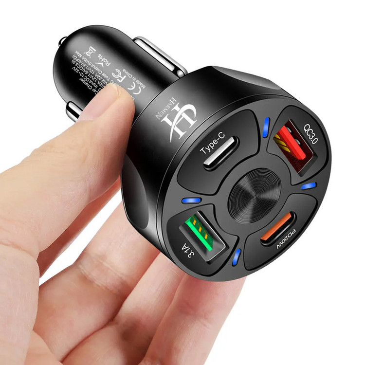 شارژر فندکی 20 وات هارمن مدل CX-2U+2PD QC3FAST