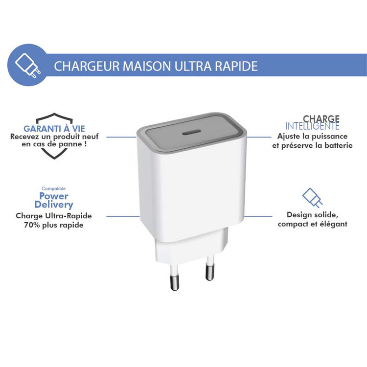 شارژر دیواری فورس مدل FPLICS1C25WPDW USB-C PD