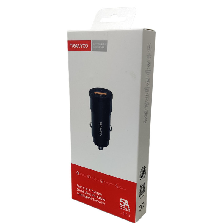 شارژر فندکی 18 وات ترانیو مدل 5A کد T-C21