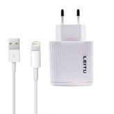 شارژر باتری موبایل لیتو مدل LH - 6 به همراه کابل لایتنینگ