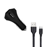 شارژر فندکی کلومن مدل KC - C210 به همراه کابل تبدیل MICROUSB