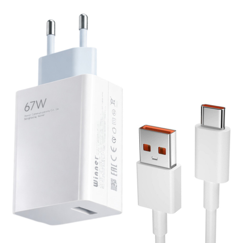 شارژر دیواری 67 وات واینر مدل Note11pro به همراه کابل USB-C
