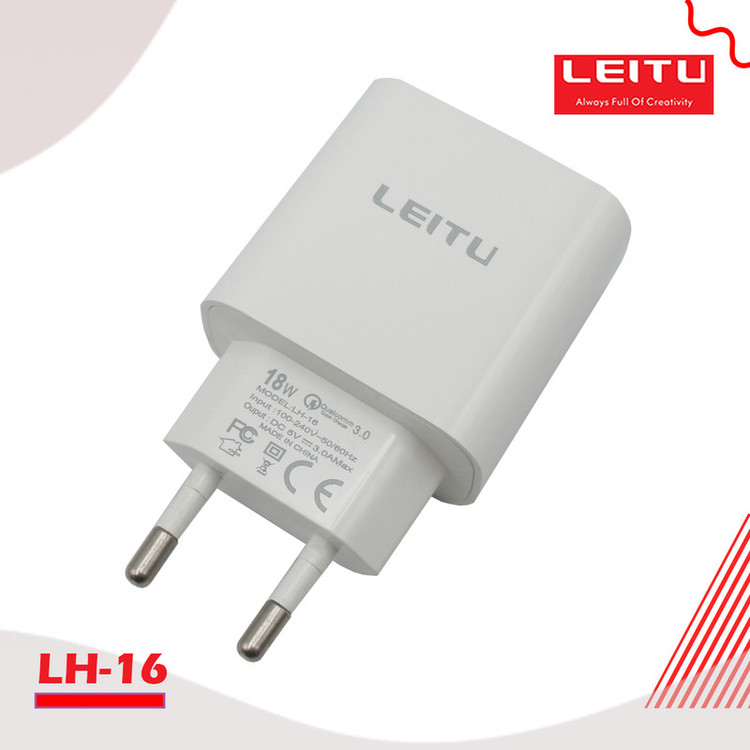 شارژر دیواری لیتو مدل LH-16 به همراه کابل تبدیل لایتنینگ