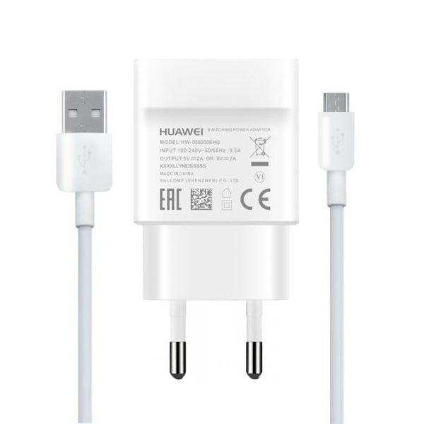 شارژر دیواری مدل HW-050450C00 به همراه کابل تبدیل microUSB