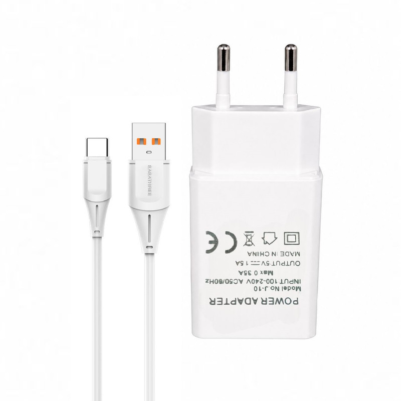 شارژر دیواری 7.5 وات مدل J-10 به همراه کابل USB-C