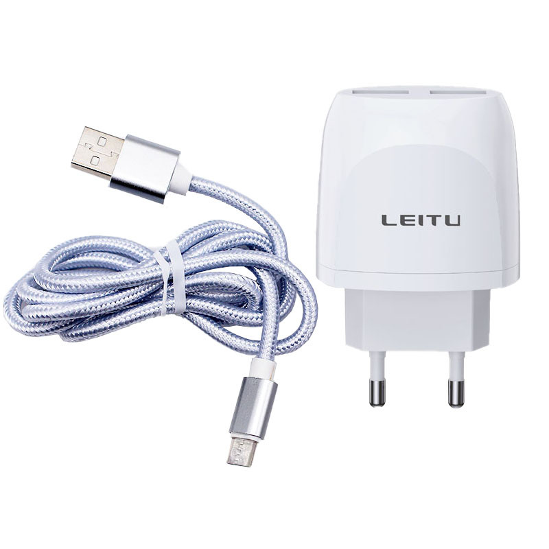 شارژر دیواری لیتو مدل LH-19 به‌ همراه کابل تبدیل microUSB