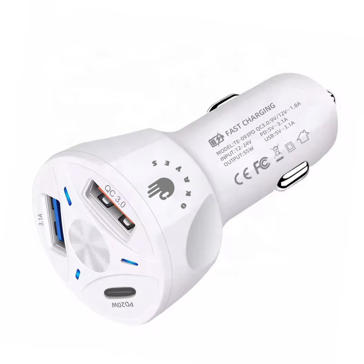 شارژر فندکی 38 وات اکی یس مدل PD1QC3USB200