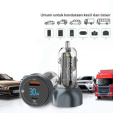 شارژر فندکی 30 وات 2 پورت یس پلاس مدل SUPER FAST PD