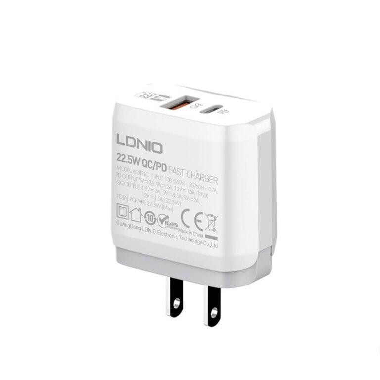 شارژر دیواری الدینیو مدل A2522C -30W به همراه کابل تبدیل USB-C