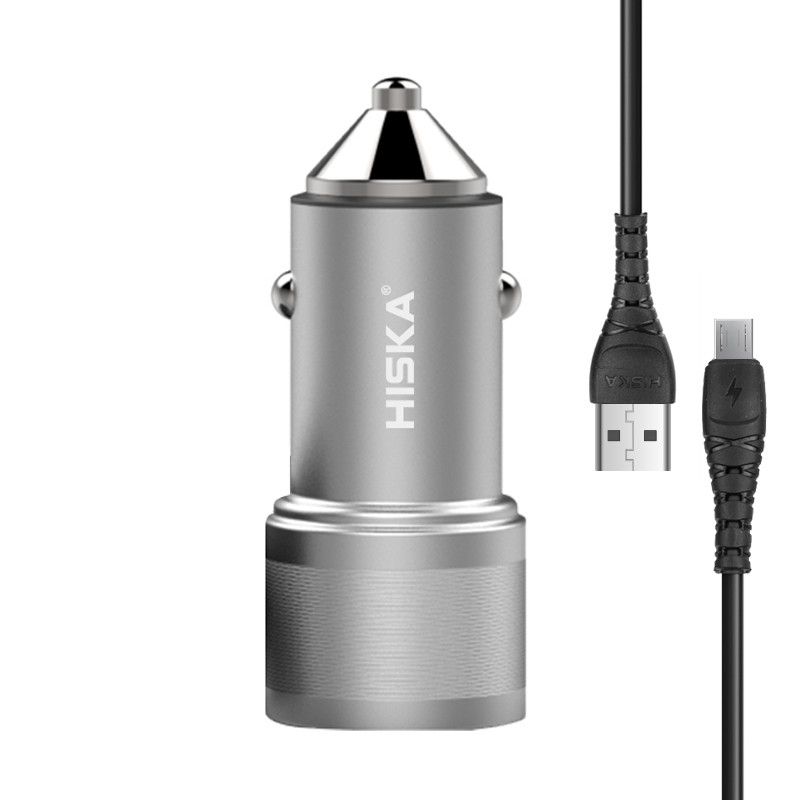 شارژر فندکی هیسکا مدل CC-309Q به همراه کابل تبدیل Microusb