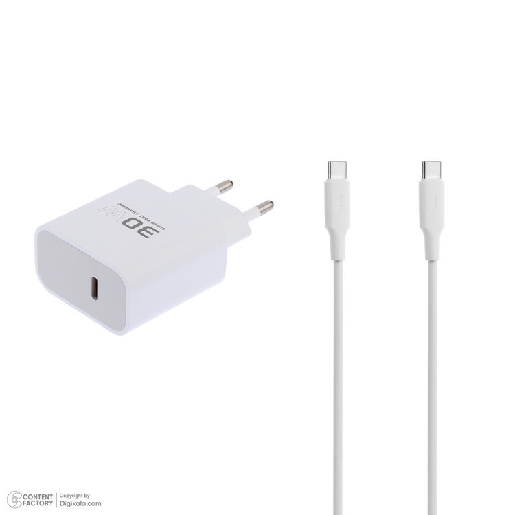 شارژر دیواری 30 وات کانفلون مدل C18C به همراه کابل USB-C
