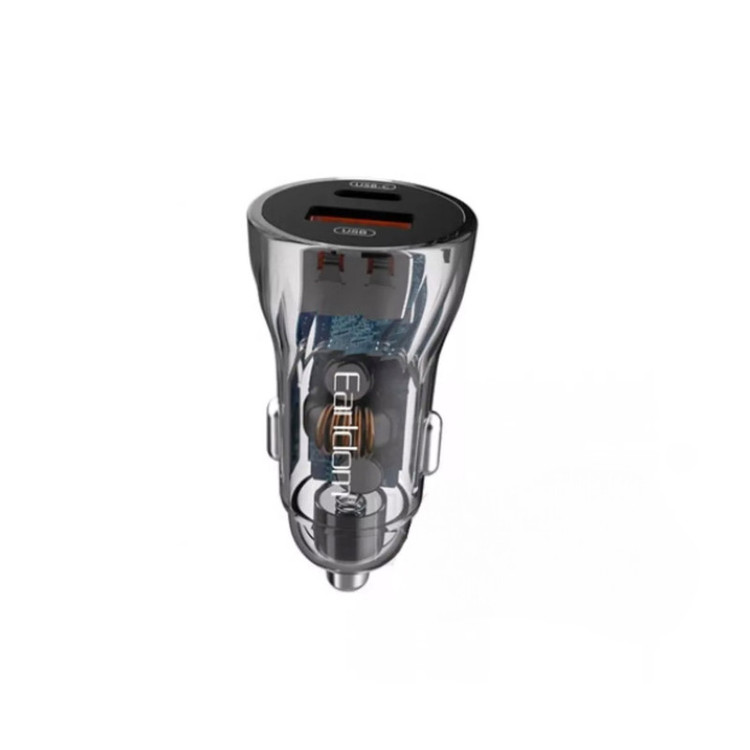 شارژر فندکی 48 وات ارلدام مدل ES-CC17 به همراه کابل تبدیل USB-C / microUSB