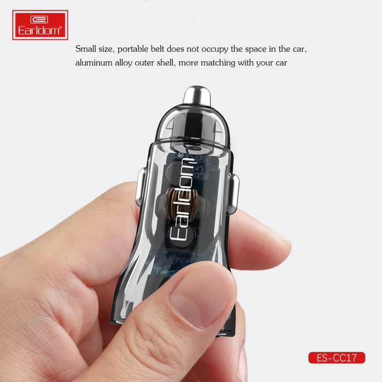 شارژر فندکی 48 وات ارلدام مدل ES-CC17 به همراه کابل تبدیل USB-C / microUSB
