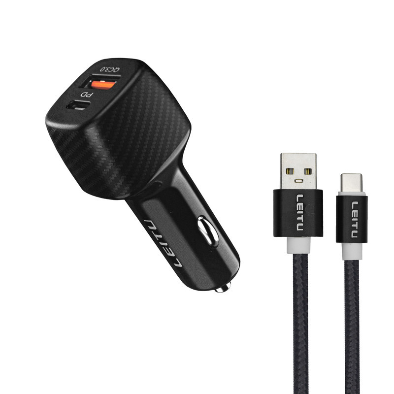 شارژر فندکی 20 وات لیتو مدل LC-C22 به همراه کابل microUSB