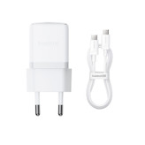 شارژر دیواری 20 وات بیسوس مدل Palm 1C به همراه کابل تبدیل USB-C