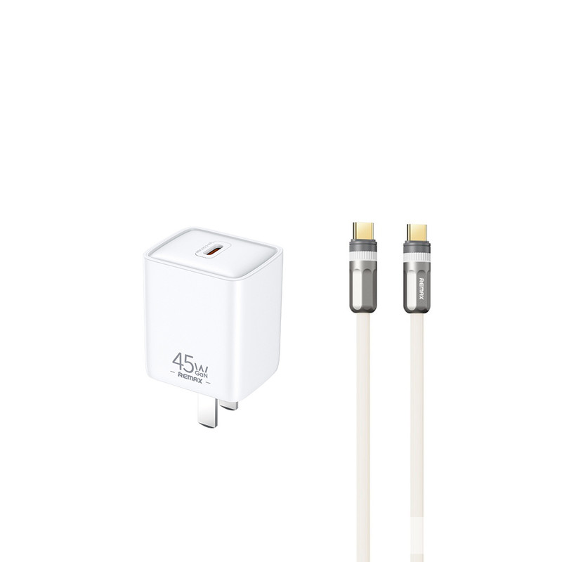 شارژر دیواری 45 وات ریمکس مدل RP-U185 به همراه کابل تبدیل USB-C