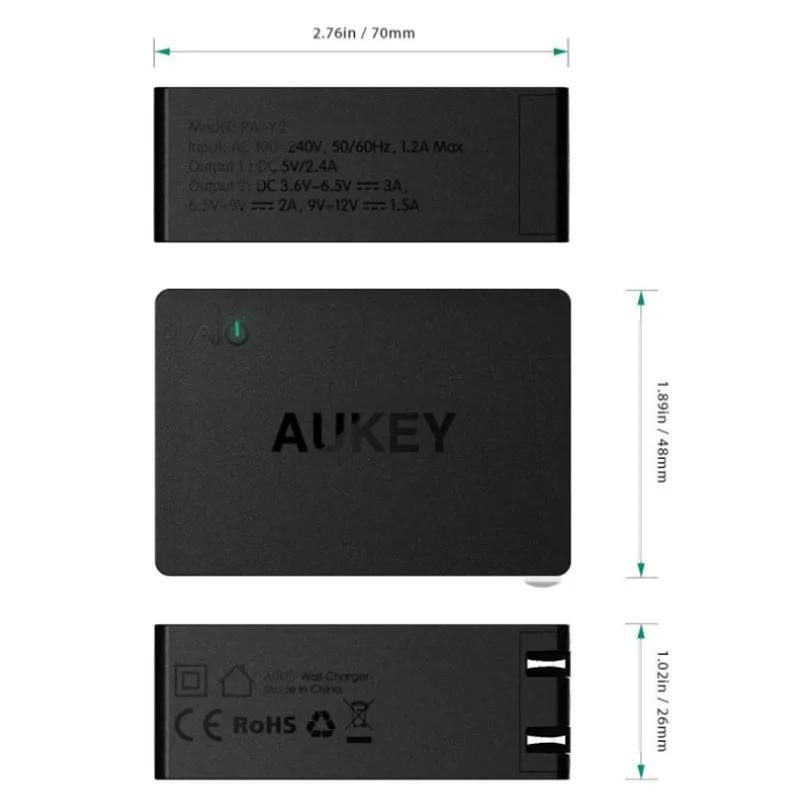 شارژر دیواری آکی مدل PA-Y2 به همراه کابل USB-C