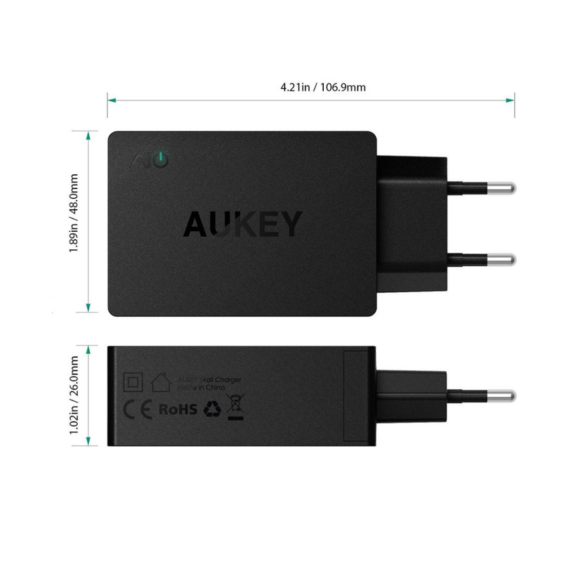 شارژر دیواری آکی مدل PA-Y2 به همراه کابل USB-C