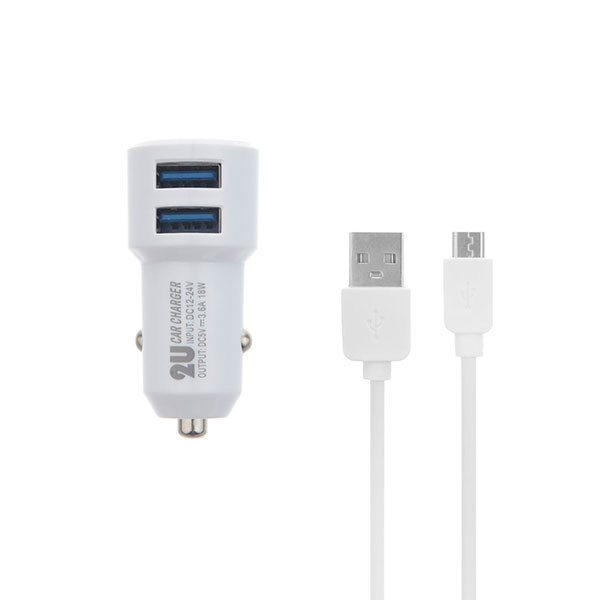 شارژر فندکی الدینو مدل C309، به همراه کابل تبدیل  microusb