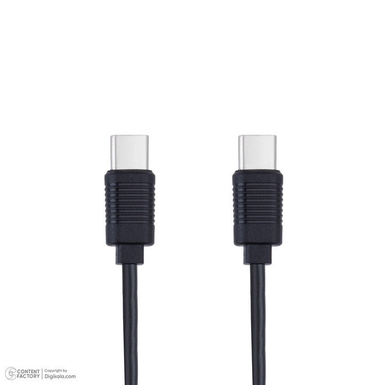 شارژر فندکی 30 وات 2 پورت گرین لاین مدل GNRCC50WBK به همراه کابل USB-C به USB-C به طول 1 متر